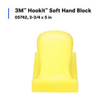 3M Hookit Soft Hand Block, Flexible Molded Foam, Yellow, 2-3/4 in x 5 in (05742) (7000045436) (10 Pack) - 2