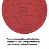 3M 316U 01261 Hookit Red Abrasive Disc, Hook & Loop, Aluminum Oxide P80, 6 in (7000045464) (300 Pack) - 4