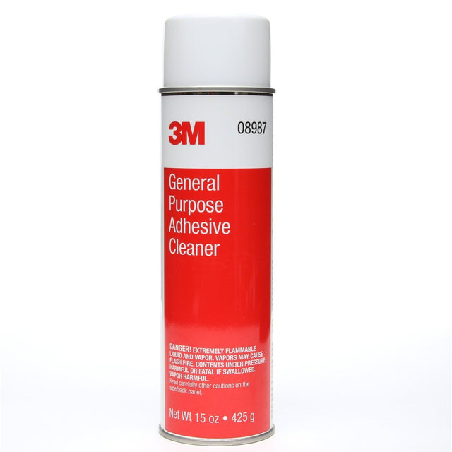 3M 08987 General Purpose Adhesive Cleaner, Aerosol Can, Transparent Liquid, 15 fl oz (7000045467) (12 Pack)
