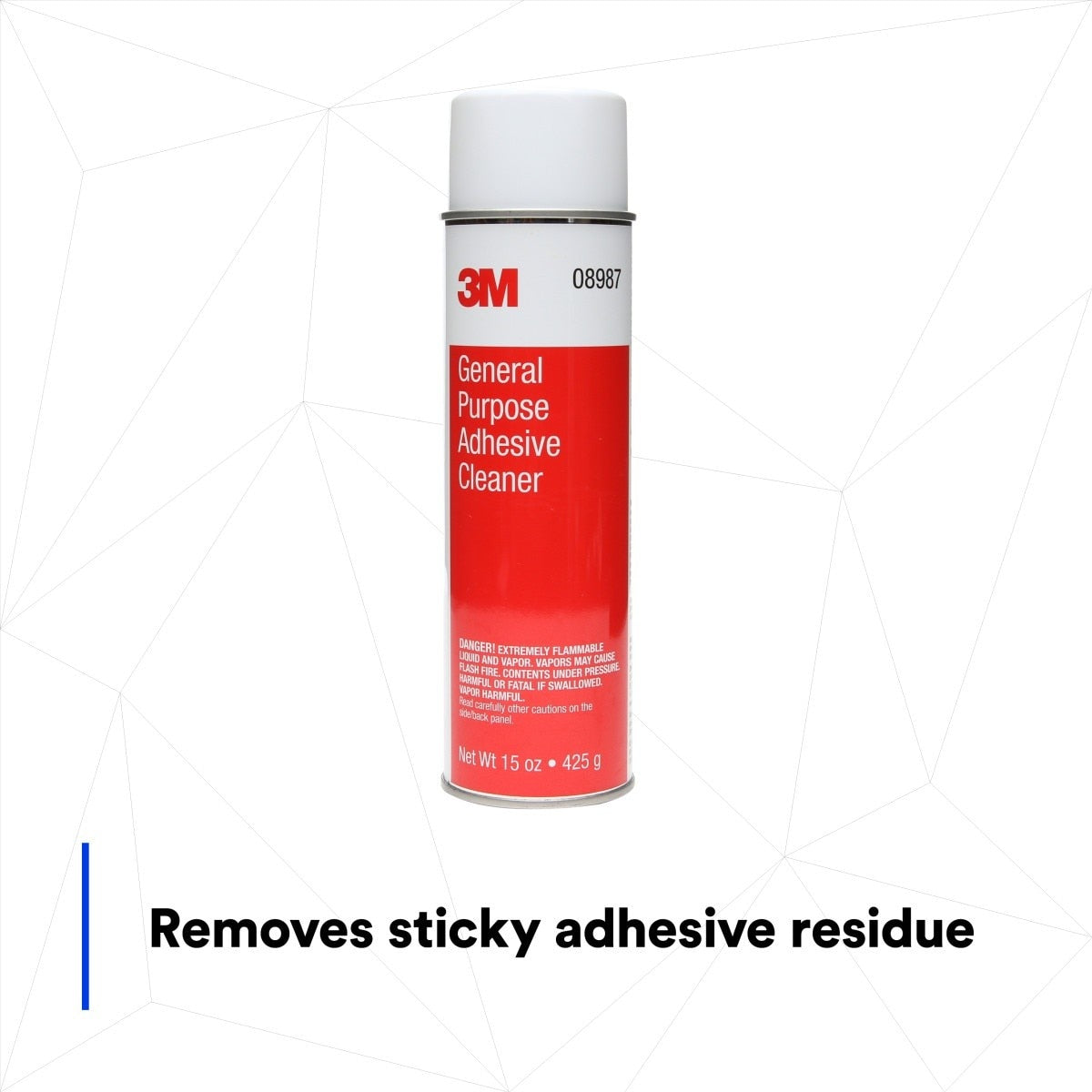 3M 08987 General Purpose Adhesive Cleaner, Aerosol Can, Transparent Liquid, 15 fl oz (7000045467) (12 Pack) - 3