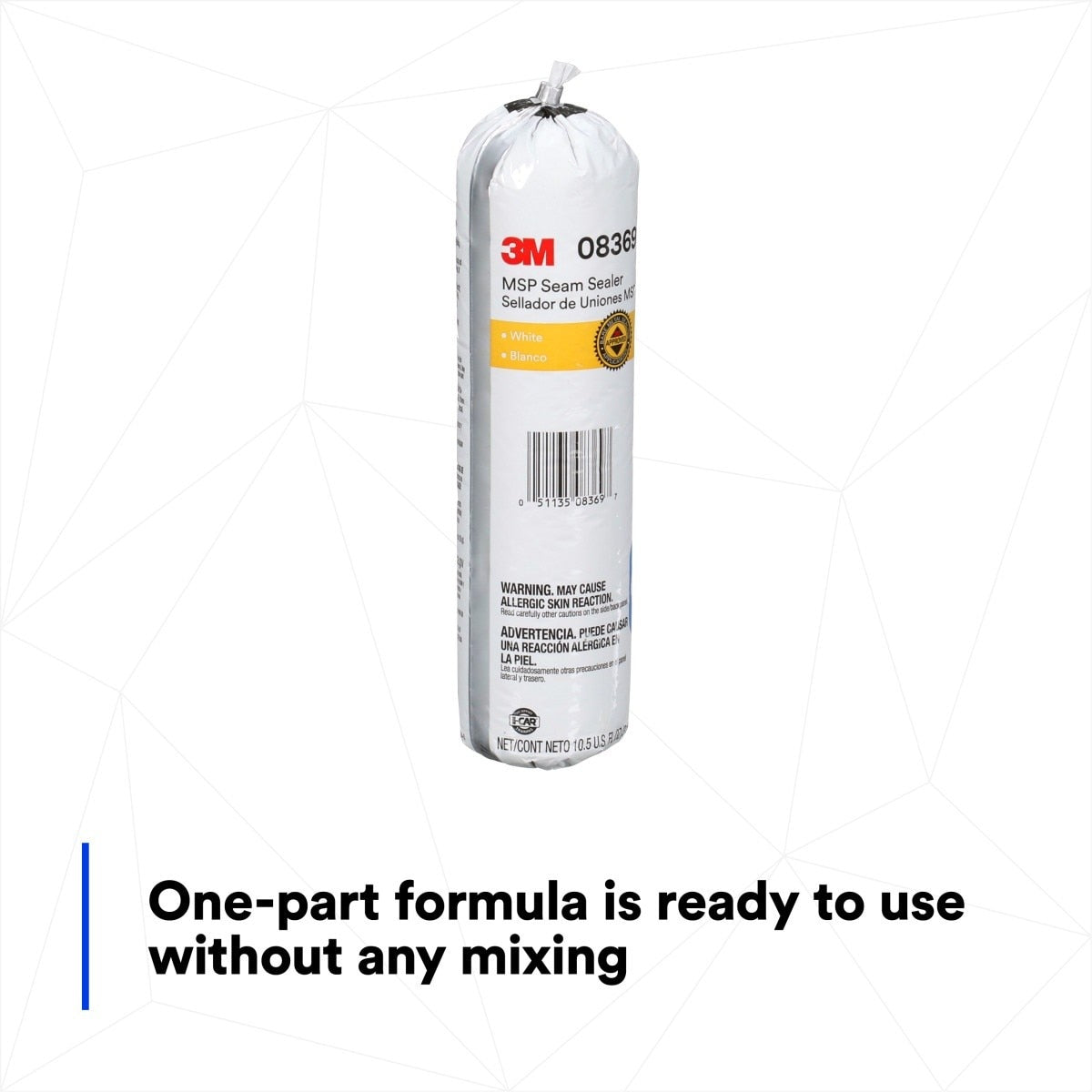 3M MSP Seam Sealer, White, 310 mL Flexpack (08369) (7000045483) (6 Pack) - 7