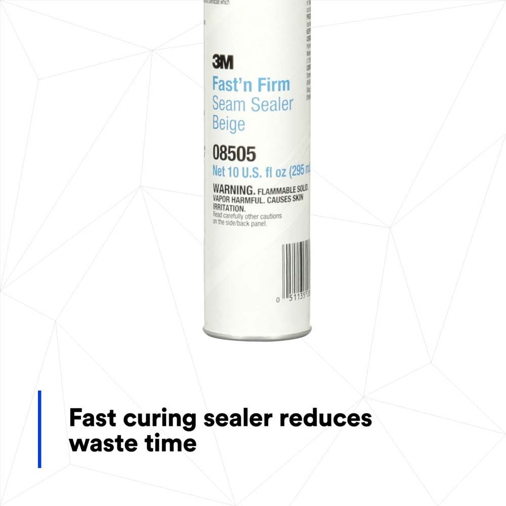 3M 08505 Fast N Firm Seam Sealer, Fast Setting, Paintable In 45 Minutes, Cartridge (7000045495) (12 Pack) - 6