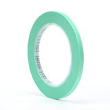 3M Precision Masking Tape, 1/4 in x 60 yd, Green (06525) (7000045536) (12 Pack)
