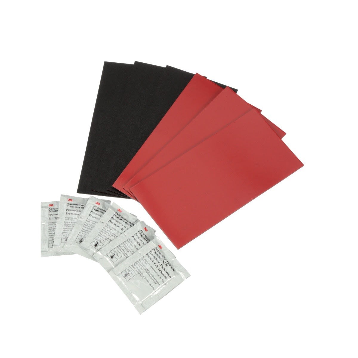 3M 05888 Flexible Bumper Patch, Kit, Black, 4 in x 8 in (7000045602) (12 Pieces) (6 Pack) - 3