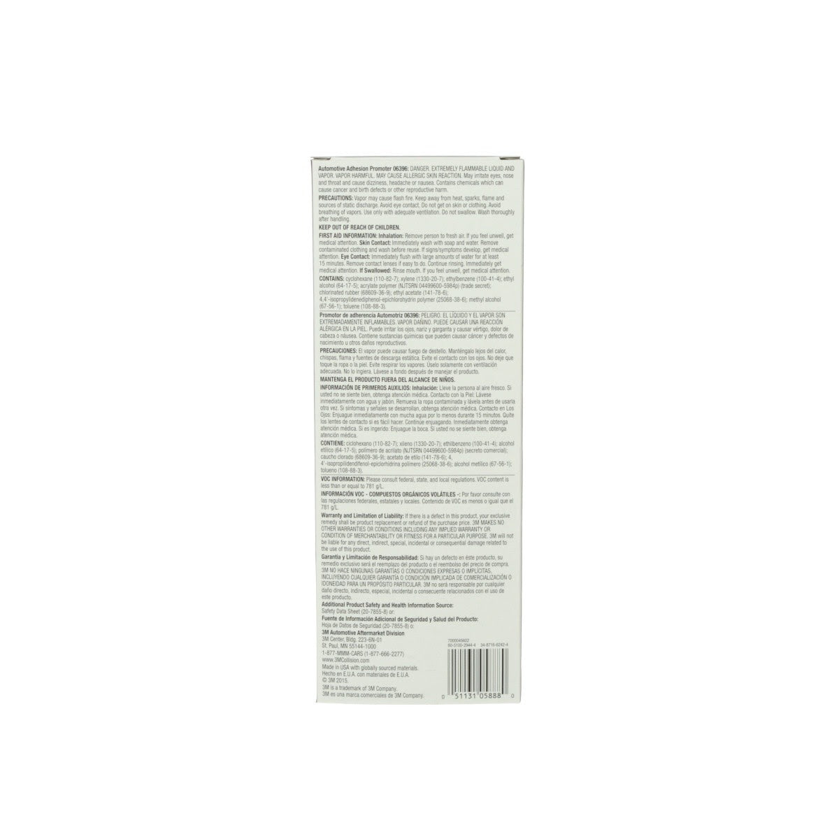 3M 05888 Flexible Bumper Patch, Kit, Black, 4 in x 8 in (7000045602) (12 Pieces) (6 Pack) - 6