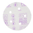 3M 260L 01055 Hookit Finishing Film Abrasive Disc, Dust Free, P600, White, 5 in (7000045652) (1600 Pack)
