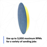 3M 05579 Stikit PSA Abrasive Disc Back-up Pad, Medium Density, Yellow, 8 in (7000045658) - 9