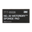 3M 05526 Sponge Pad 20 Flexible Soft Black 5-1/2 in x 2-3/4 in x 3/8 in (7000045663) (50 Pack)