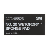 3M 05526 Sponge Pad 20 Flexible Soft Black 5-1/2 in x 2-3/4 in x 3/8 in (7000045663) (50 Pack)