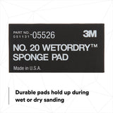 3M 05526 Sponge Pad 20 Flexible Soft Black 5-1/2 in x 2-3/4 in x 3/8 in (7000045663) (50 Pack) - 4