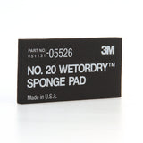 3M 05526 Sponge Pad 20 Flexible Soft Black 5-1/2 in x 2-3/4 in x 3/8 in (7000045663) (50 Pack) - 6