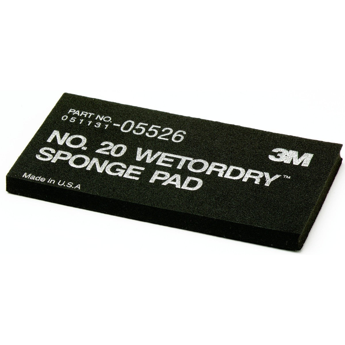 3M 05526 Sponge Pad 20 Flexible Soft Black 5-1/2 in x 2-3/4 in x 3/8 in (7000045663) (50 Pack) - 9