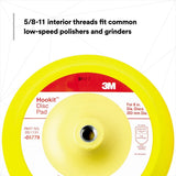 3M 05779 Hookit Abrasive Disc Pad, Medium Density Foam, Yellow, 8 in, 5/8-11 INT (7000045671) - 8