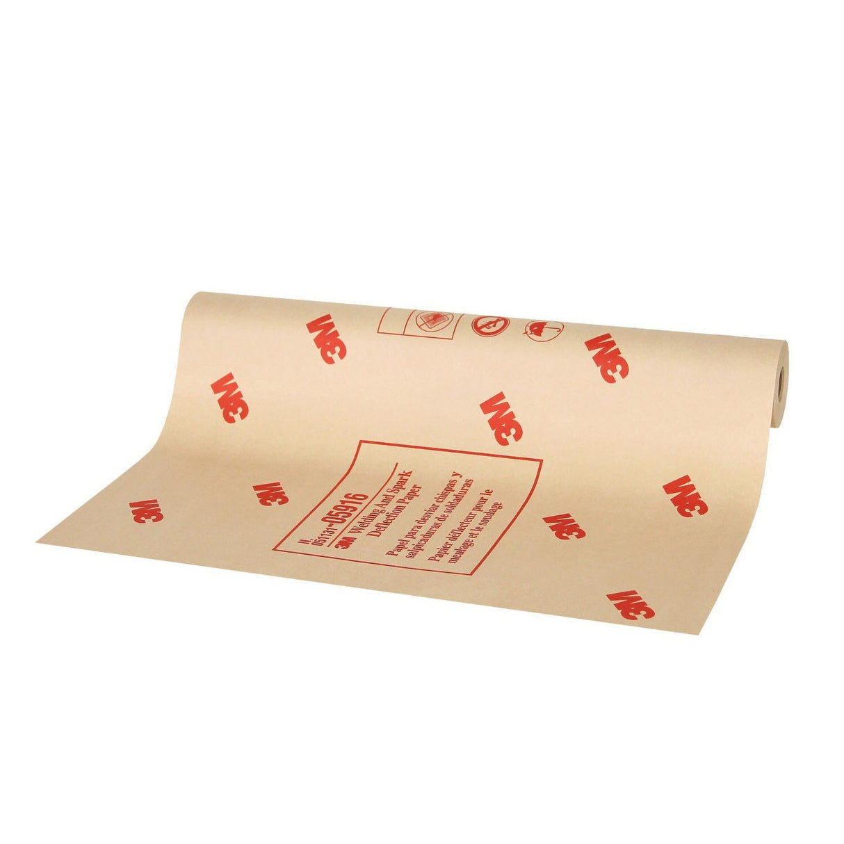 3M 05916 Welding and Spark Deflection Paper, Flame Retardant, Adhesive Backing, Repositionable, Brown, 24 in x 150 ft (7000045694) (2 Pack)