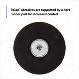 3M Roloc Disc Pad Assembly Quick Change Backup Pad Black Rubber 3 in (05540) (7000045705) (10 Pack) - 4
