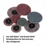3M Roloc Disc Pad Assembly Quick Change Backup Pad Black Rubber 3 in (05540) (7000045705) (10 Pack) - 5