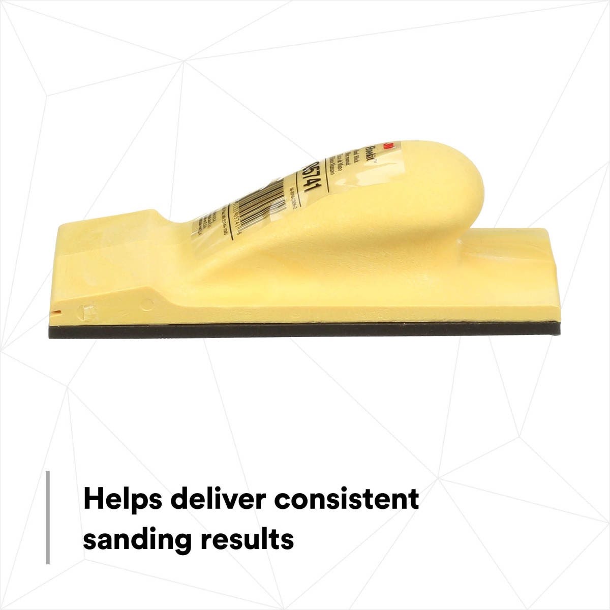 3M Hookit Hand Block, Flat Sanding, Fast Change Out, Yellow, 2-3/4 in x 7-3/4 in (05741) (7000045716) (10 Pack) - 6
