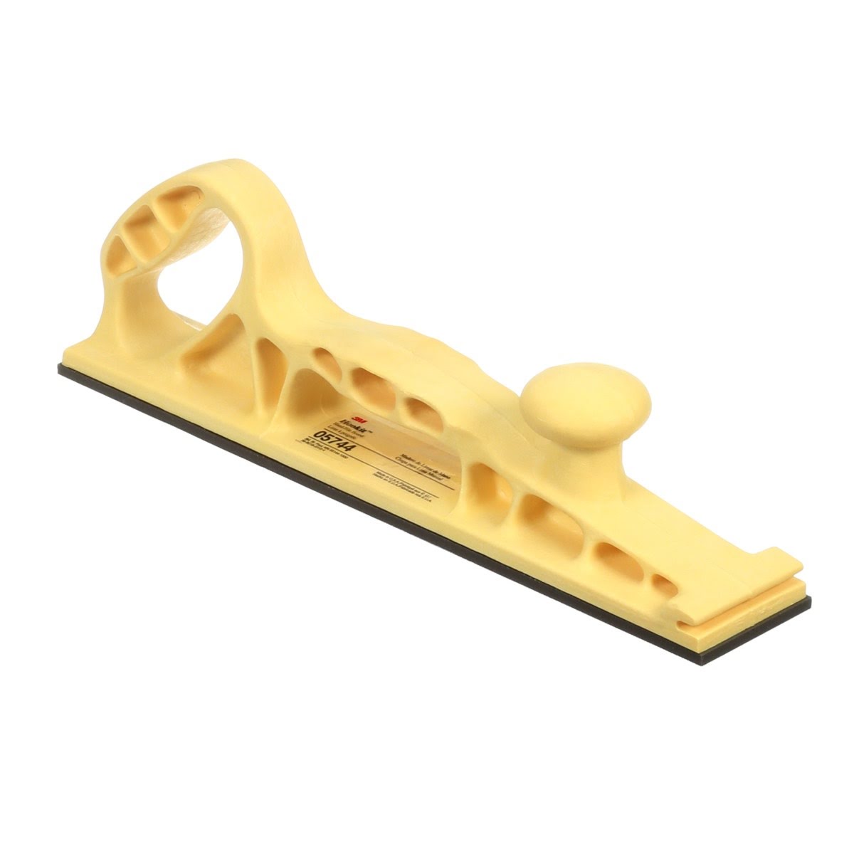 3M 05744 Hookit Hand File Board, Hook and Loop, Foam, Yellow, 2-3/4 in x 16 in (7000045717) - 2