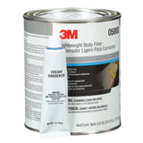 3M 05800 Lightweight Body Filler Blue 0.8 qt 25.6 fl oz Can Repairs Dents with Cream Hardener (7000045749) (6 Pack) - 3