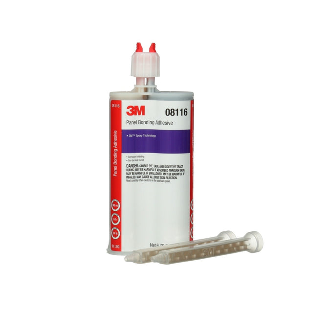 3M 08116 Panel Bonding Adhesive, Two-Part Epoxy, Black, 200 mL/6.75 fl oz Cartridge (7000045775)