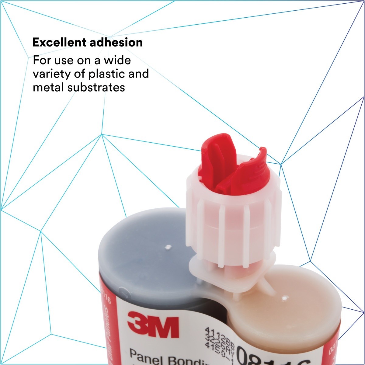 3M 08116 Panel Bonding Adhesive, Two-Part Epoxy, Black, 200 mL/6.75 fl oz Cartridge (7000045775) - 5