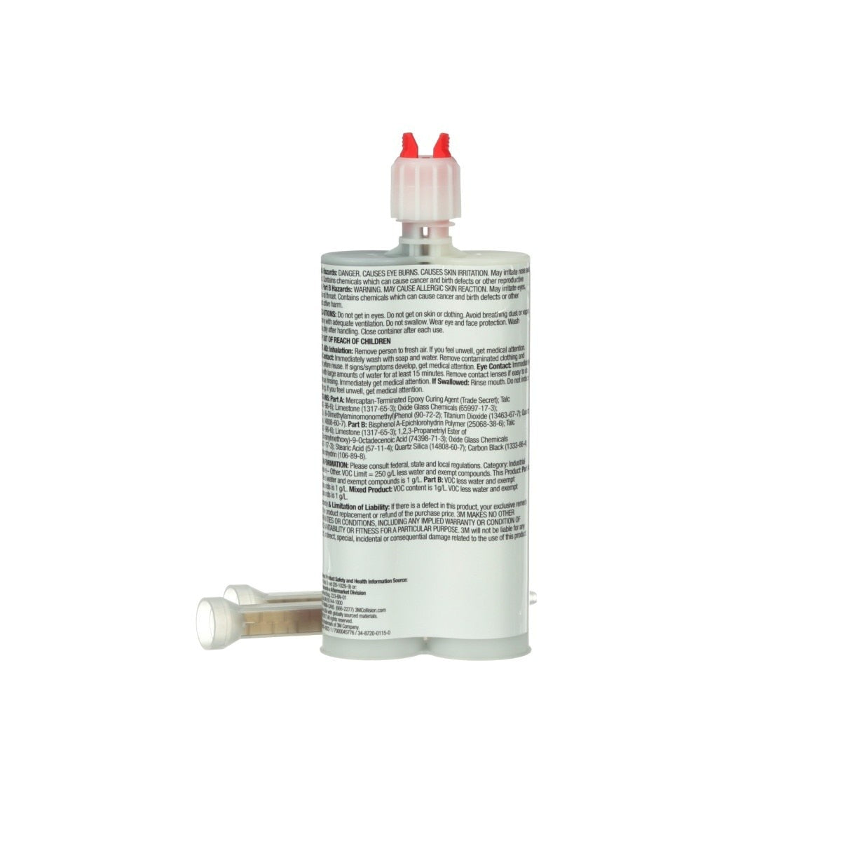 3M EZ Sand Multi Purpose Repair Material, Ready-To-Use Two-Part Epoxy Finishing Adhesive, White Gray, 200 mL 6.75 fl oz Cartridge (05887) (7000045776) (6 Pack) - 4