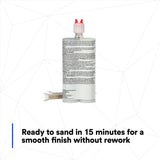 3M EZ Sand Multi Purpose Repair Material, Ready-To-Use Two-Part Epoxy Finishing Adhesive, White Gray, 200 mL 6.75 fl oz Cartridge (05887) (7000045776) (6 Pack) - 7