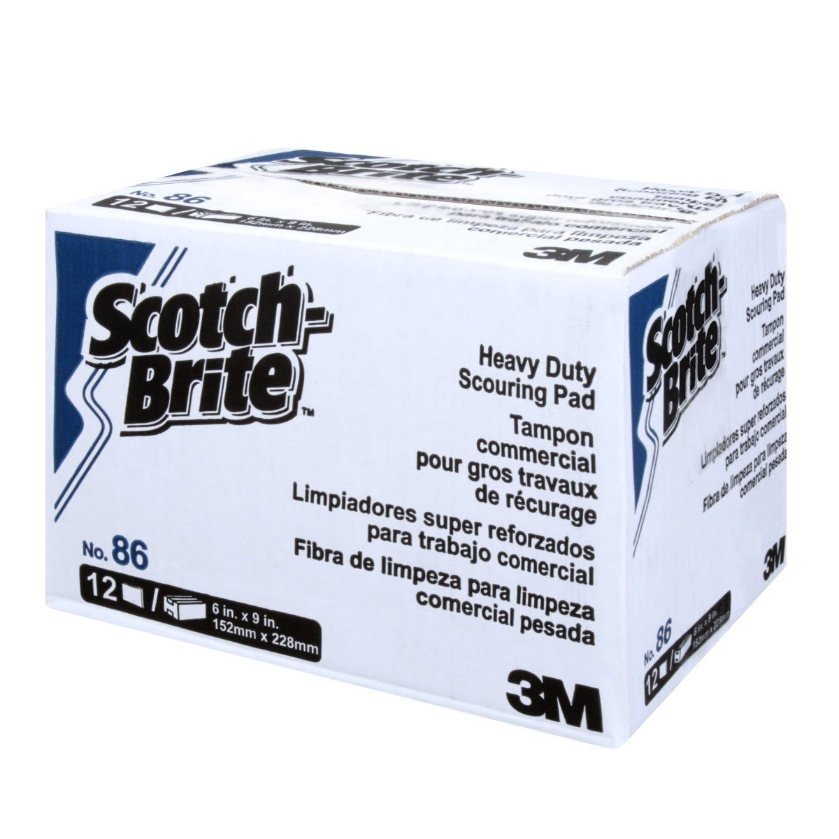 3M 86 Scotch-Brite Heavy Duty Scour Pad, 6 in x 9 in (7000045876) (36 Pack) - 6
