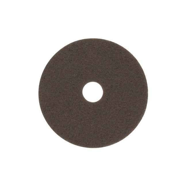 3M Brown Stripper Pad, Brown, 14 in, Center Hole (7000045898) (5 Pack)