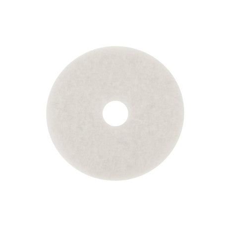 3M White Super Polish Floor Pad, Center Hole, Fine, 21 in (7000045913) (5 Pack)