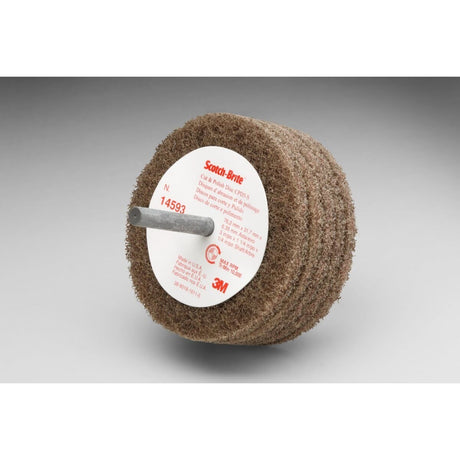 3M Scotch-Brite Cut and Polish Disc D5, Aluminum Oxide, Medium, Tan, 3 in x 1-1/4 in x 1/4 in (7000045941) (10 Pack)