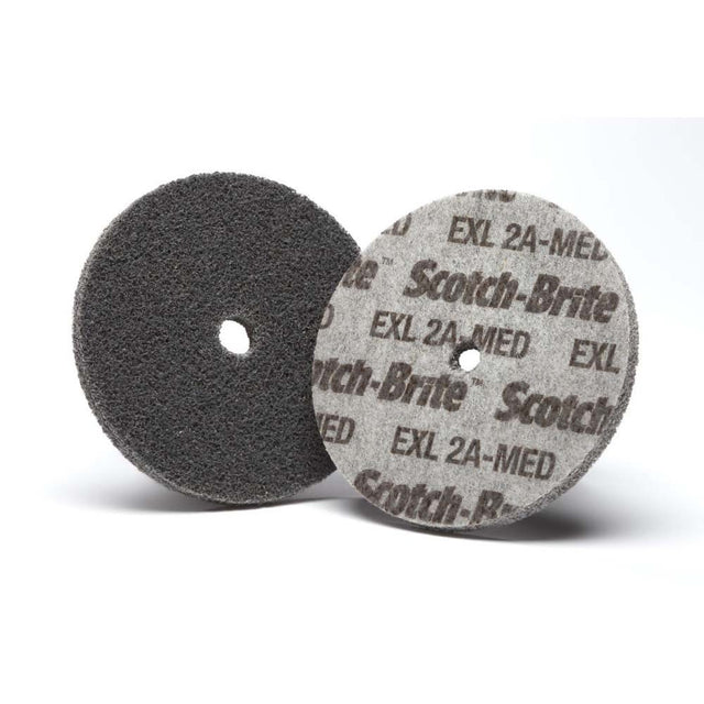 3M XL-UW Scotch-Brite EXL Unitized Wheel, 3 in x 1/2 in x 1/4 in 2A MED (7000045949) (20 Pack)