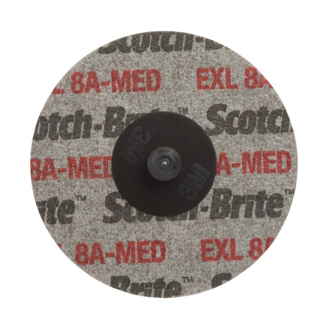 3M XL-UR Scotch-Brite Roloc EXL Unitized Wheel, 8A Medium, TR, 3 in (7000045981) (40 Pack)
