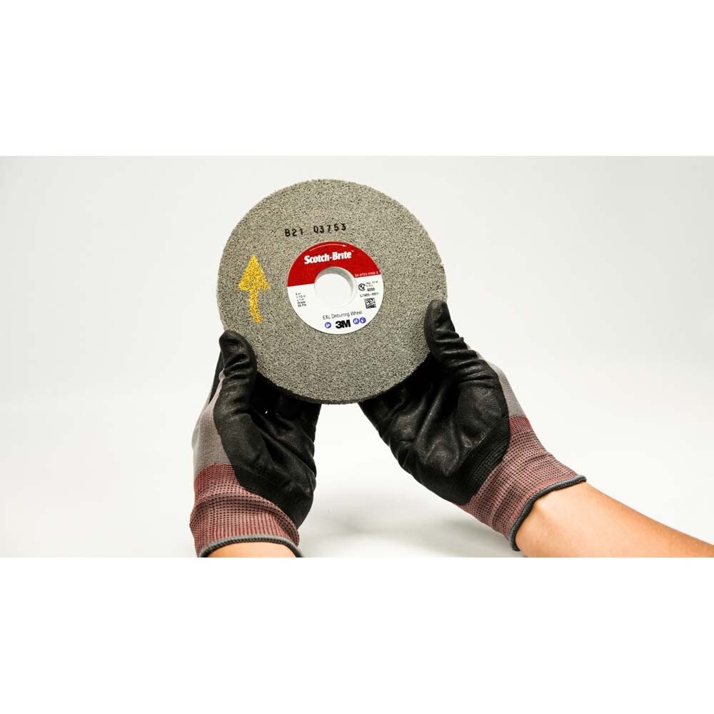 3M XL-WL Scotch-Brite EXL Deburring Wheel, 6 in x 1/2 in x 1 in 9S FIN (7000046069) (4 Pack) - 7