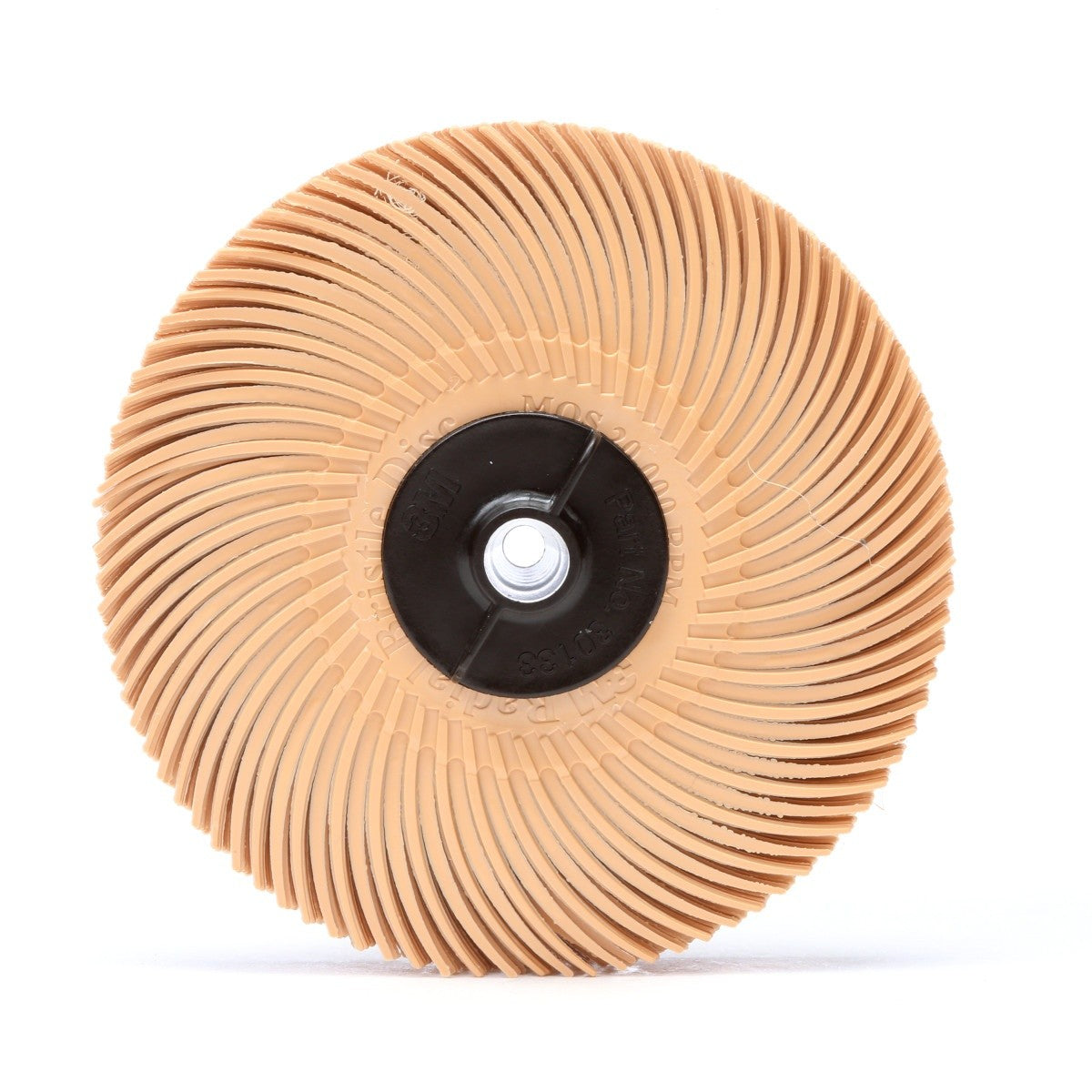 3M RB-ZB Scotch-Brite Radial Bristle Disc Thin Bristle 6 Micron Peach 3 in x 3/8 in Center Hole (7000046161) (80 Pack)