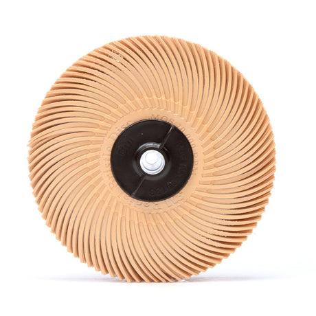 3M RB-ZB Scotch-Brite Radial Bristle Disc Thin Bristle 6 Micron Peach 3 in x 3/8 in Center Hole (7000046161) (80 Pack)