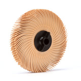 3M RB-ZB Scotch-Brite Radial Bristle Disc Thin Bristle 6 Micron Peach 3 in x 3/8 in Center Hole (7000046161) (80 Pack) - 2