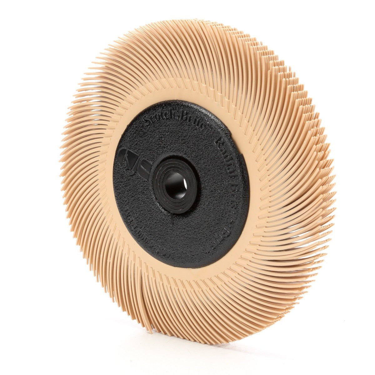 3M BB-ZB Scotch-Brite Radial Bristle Brush with Adapter, 6 in x 7/16 in x 1 in, 6 Micron, Peach (7000046180) (5 Pack) - 2