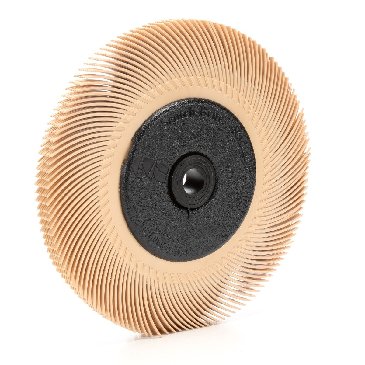3M BB-ZB Scotch-Brite Radial Bristle Brush with Adapter, 6 in x 7/16 in x 1 in, 6 Micron, Peach (7000046180) (5 Pack) - 3