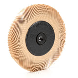 3M BB-ZB Scotch-Brite Radial Bristle Brush with Adapter, 6 in x 7/16 in x 1 in, 6 Micron, Peach (7000046180) (5 Pack) - 3