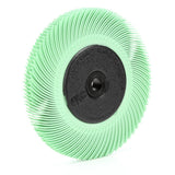3M BB-ZB Scotch-Brite Radial Bristle Brush, 6 in x 7/16 in x 1 in, 1 Micron, Light Green, 6000 rpm (7000046181) (5 Pack) - 2