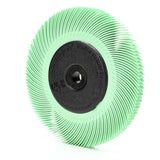 3M BB-ZB Scotch-Brite Radial Bristle Brush, 6 in x 7/16 in x 1 in, 1 Micron, Light Green, 6000 rpm (7000046181) (5 Pack) - 3
