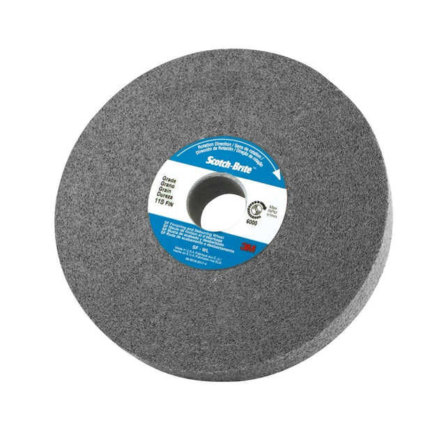 3M Scotch-Brite SF Finishing and Deburring Wheel, 8 in x 1 in x 3 in 8S MED (7000046203) (3 Pack)