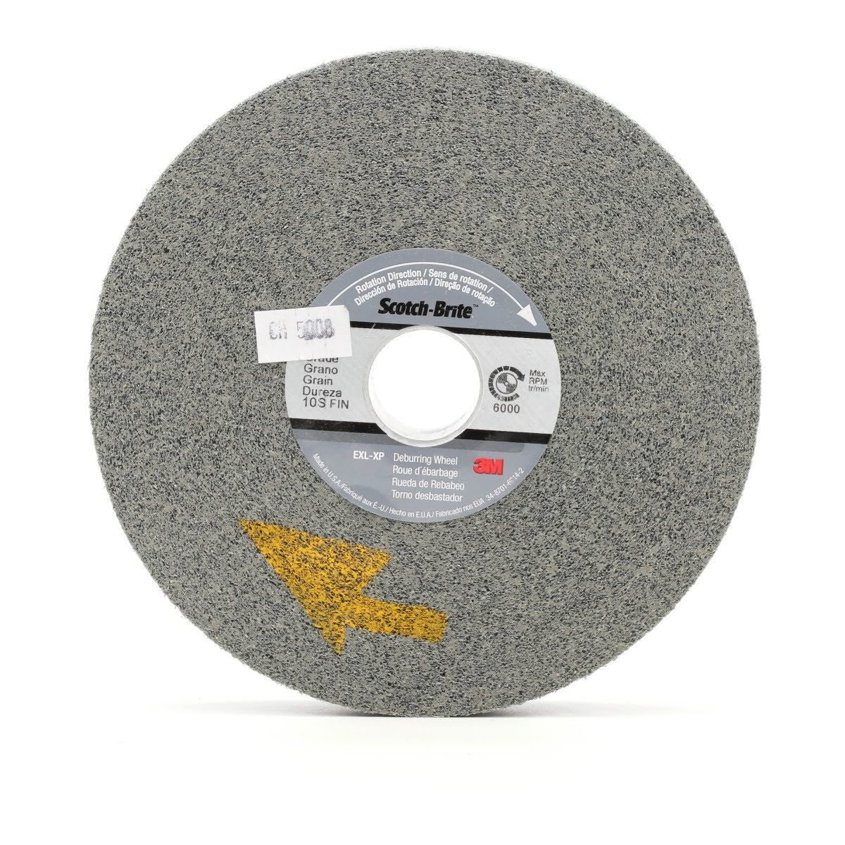 3M XP-WL Scotch-Brite EXL-XP Deburring Wheel, 10S Fine, Silicon Carbide, Gray, 6 in x 1 in x 1 in (7000046241) (3 Pack)