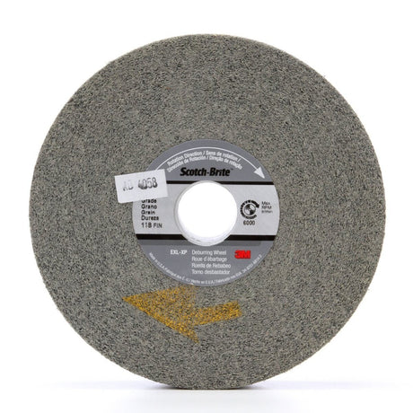 3M XP-WL Scotch-Brite EXL-XP Deburring Wheel, 11S Fine, Silicon Carbide, Gray, 6 in x 1 in x 1 in, 6000 rpm (7000046242) (3 Pack)