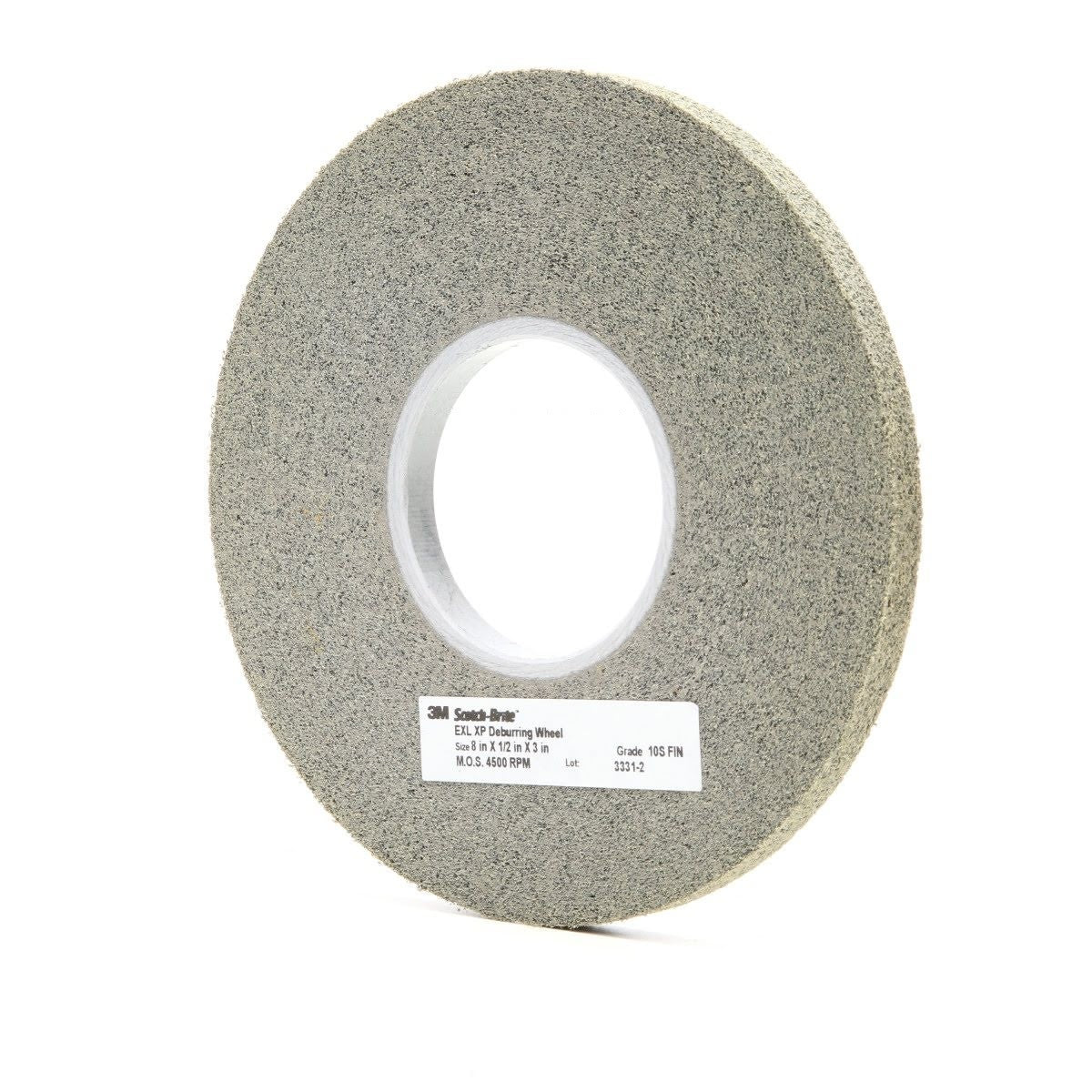 3M XP-WL Scotch-Brite EXL-XP Deburring Wheel, 11S Fine, Gray, 8 in x 1/2 in x 3 in (7000046252) (4 Pack)