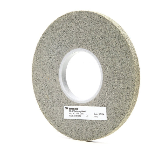 3M XP-WL Scotch-Brite EXL-XP Deburring Wheel, 11S Fine, Gray, 8 in x 1/2 in x 3 in (7000046252) (4 Pack)