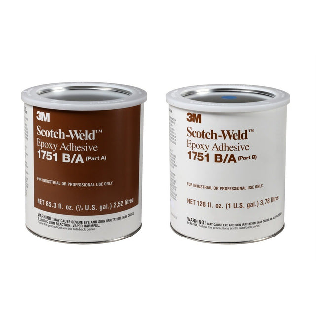 3M 1751 Scotch-Weld Epoxy Adhesive, Gray, Part B/A, 1.66 Gallon (7000046339) (2 Pack)