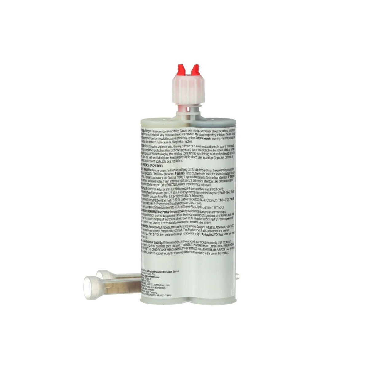 3M 4240 Semi-Rigid Plastic Repair, Two-Part Urethane Plastic Repair Adhesive, Dual Syringe, 200 mL Cartridge (7000046371) (6 Pack) - 4