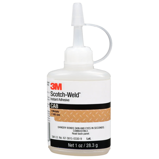 3M CA8 Scotch-Weld Instant Adhesive, Clear, 1 fl oz (7000046526) (12 Pack)